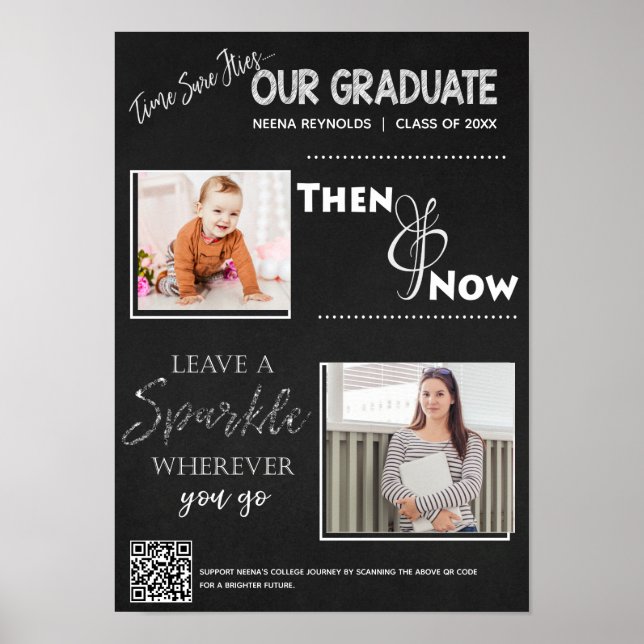 Affiche Class of 20XX Keepsake Then and Now Graduation  (Devant)