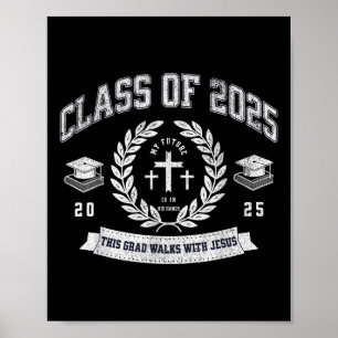 Affiche Classe De 2025 Christian Graduation Religieux Grad