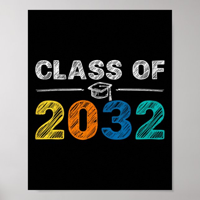 Affiche Classe de 2032 Premier jour de l'école Pré-K cadea (Devant)