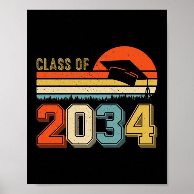 Affiche Classe De 2034 Augmenter Avec Moi Pré-K Graduate V (Devant)