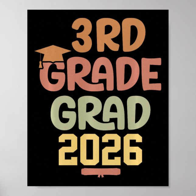 Affiche Classe de 3e année diplômée de 2026 Graduation Gra (Devant)