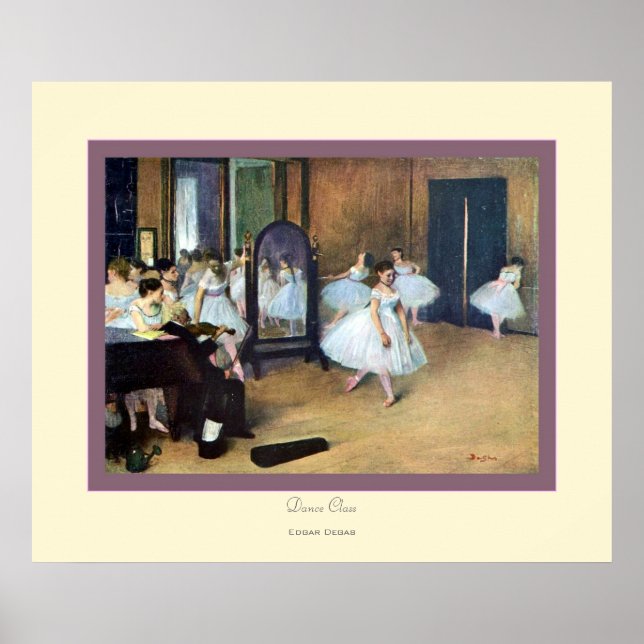 Affiche Classe de danse~ Edgar Degas (Devant)