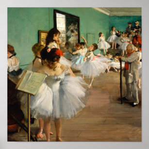Affiche Classe de danse par Edgar Degas