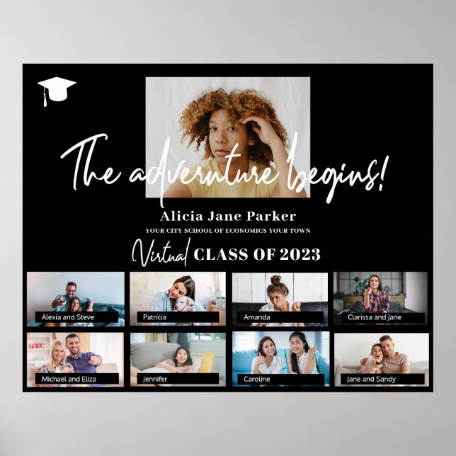 Affiche Classe de diplôme de l'année photo personnalisée (Devant)