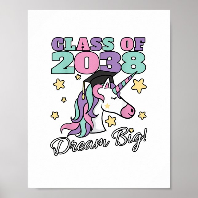 Affiche Classe de filles de 2038 Magical Unicorn Graduatio (Devant)