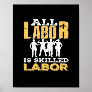 Affiche Classe de la journée du travail qualifiée - Le tra