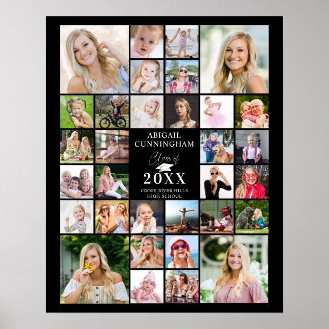 Affiche Classe d'études Année 32 Photo Collage de votre co (Devant)