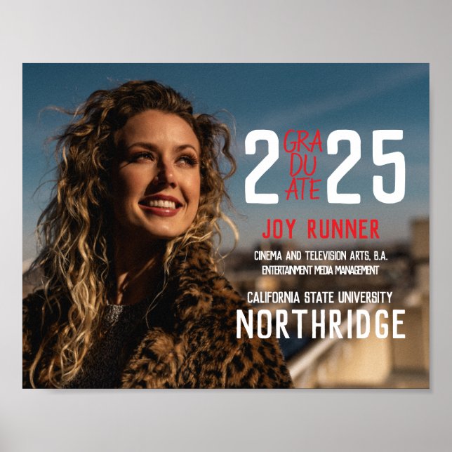 Affiche Classe moderne audacieuse de 2025 - Diplôme photo (Devant)