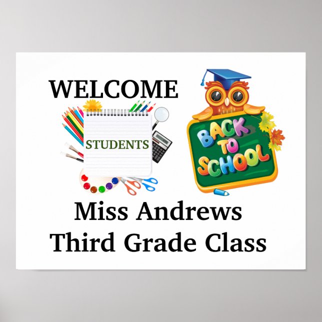 Affiche Classe personnalisée d'accueil (Devant)