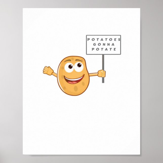 Affiche Classe Pommes de terre - Potate (Pun de pommes de  (Devant)