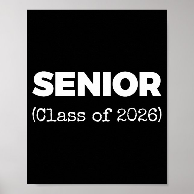 Affiche Classe supérieure de 2026 Nouveau lycée diplômé (Devant)