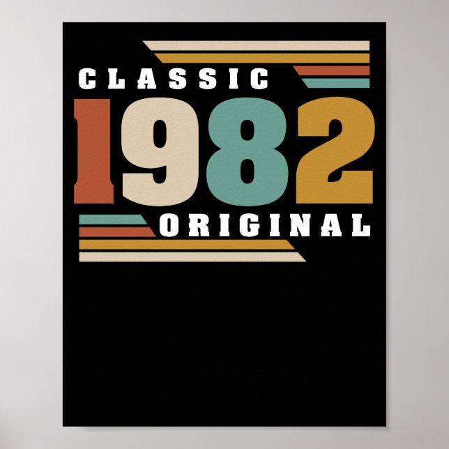 Affiche Classic 1982 Original 40th Birthday 40 Year Old (Devant)
