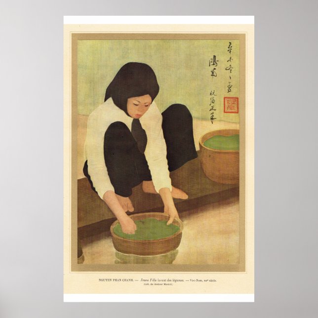 Affiche Classic Asian Art Vietnamese girl (Devant)