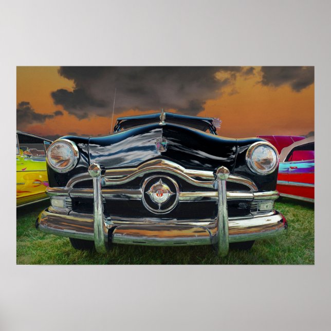 Affiche Classic Car at Sunset (Devant)