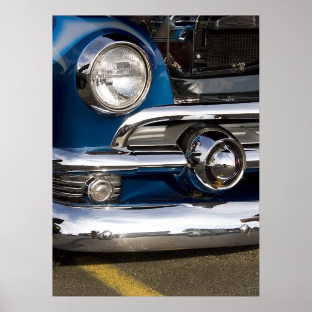 Affiche Classic Car Chrome Closeup (Devant)