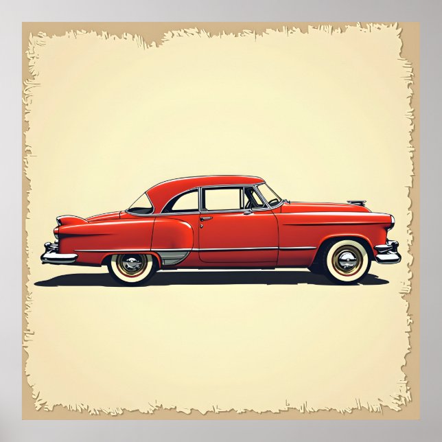 Affiche Classic Car Outline (Devant)