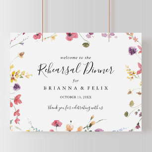 Affiche Classic Colorful Wild Rehearsal Dinner Welcome