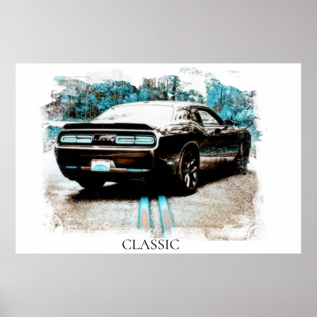 Affiche *~* Classic Digital NIR Muscle Antique Car (Devant)