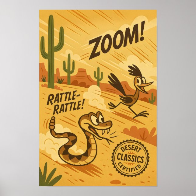 Affiche Classic du désert - Roadrunner & Rattlesnake Chase (Devant)
