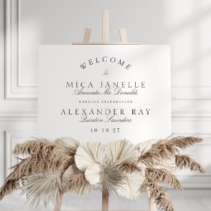 Affiche Classic Elegant Calligraphie noir & blanc Mariage