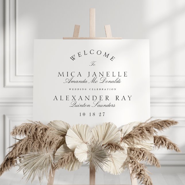 Affiche Classic Elegant Calligraphie noir & blanc Mariage (Créateur téléchargé)