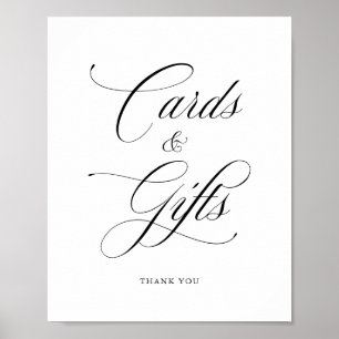 Affiche Classic Elegant Wedding Cards & Gifts Sign