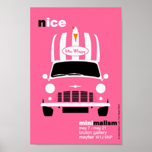 Affiche Classic Original Mini glace van art minimaliste