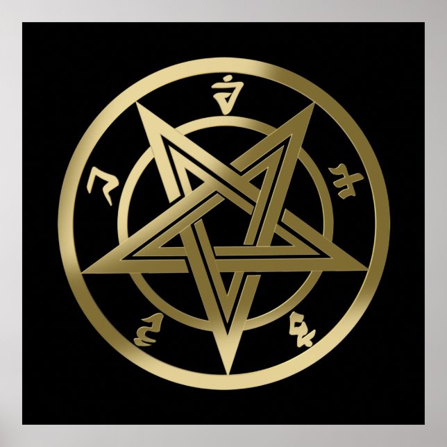 Affiche Classic pentagram symbol (Devant)