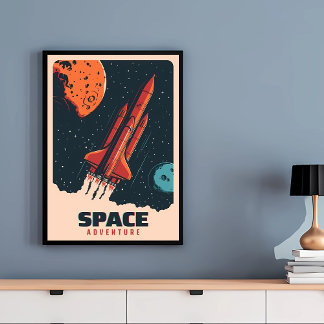 Affiche Classic Space Adventure Vintage