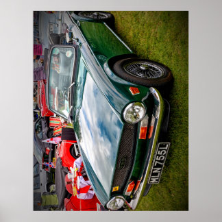 Affiche Classic Triumph TR6 voiture de sport