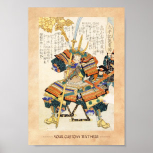 Affiche Classic Vintage Japonais Samurai Warrior General