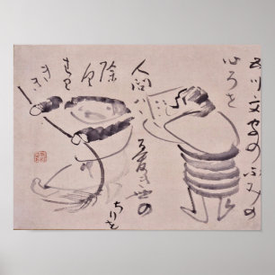 Affiche Classics Zen - Gibon Sengai - Kanzan et Jittoku
