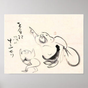 Affiche Classics Zen - Gibon Sengai - Pointing Hotei