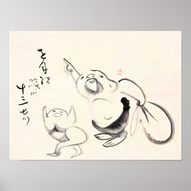 Affiche Classics Zen - Gibon Sengai - Pointing Hotei (Devant)