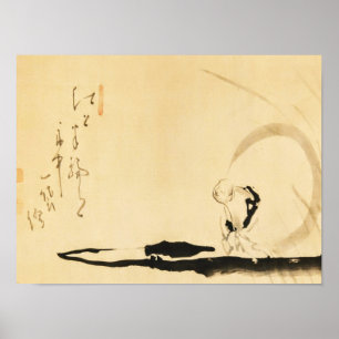 Affiche Classics Zen - Hakuin Ekaku - Hotei dans un bateau