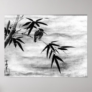 Affiche Classics Zen - Sesshu - Oiseau et Bambou