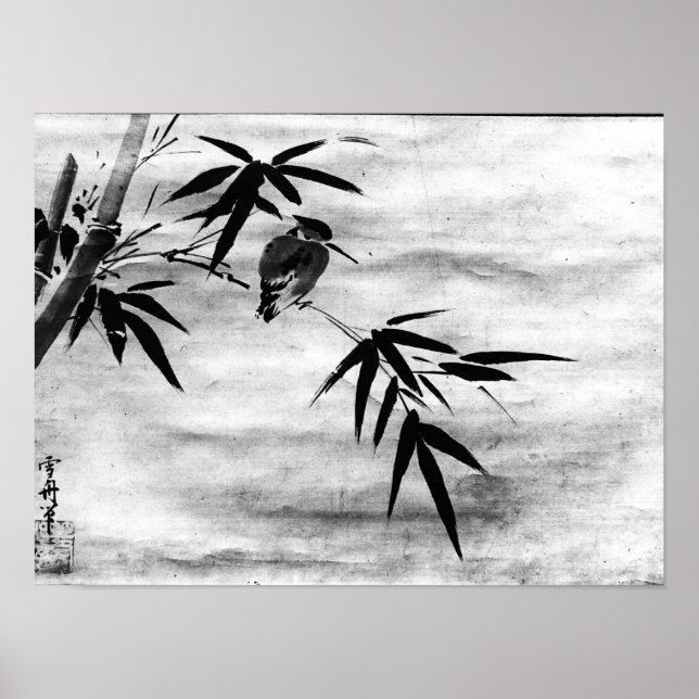 Affiche Classics Zen - Sesshu - Oiseau et Bambou (Devant)