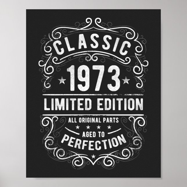 Affiche Classique 1973 | Cadeau d'anniversaire édition lim (Devant)