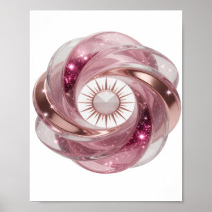 Affiche Classique Argent ART ABSTRAIT Design Moderne