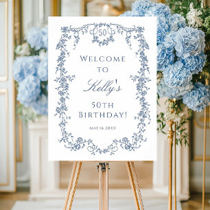 Affiche Classique Bleu 50e anniversaire Accueil