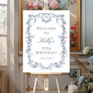 Affiche Classique Bleu 70e anniversaire Accueil