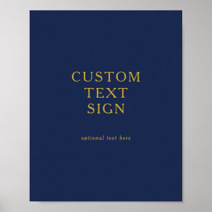 Affiche Classique Bleu Nuit Cartes et Cadeaux Personnali
