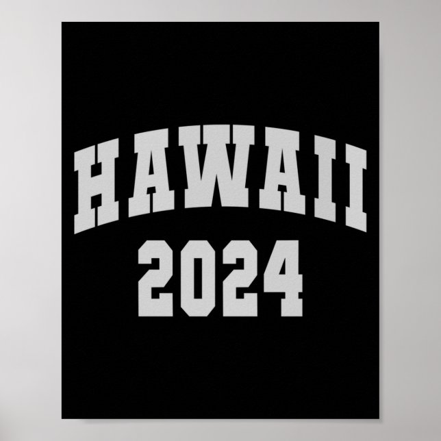 Affiche Classique hawaii 2024 voyage de plage vacances d'h (Devant)