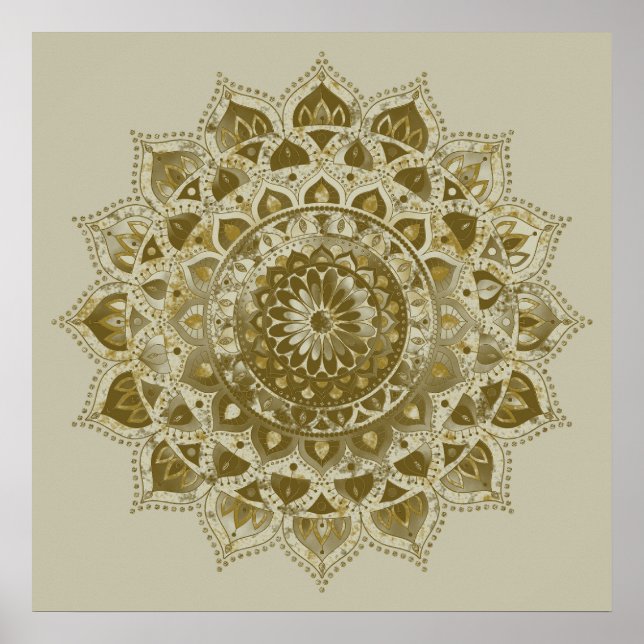 Affiche Classique Mandala Inde Style 4 (Devant)