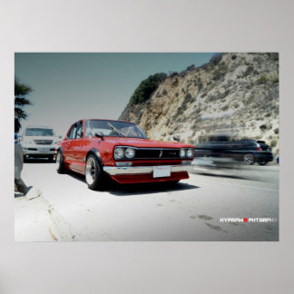 Affiche "Classique" Nissan Hakosuka Skyline sur PCH