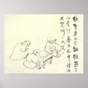 Affiche Classiques Zen - Gibon Sengai - Oie & Héron