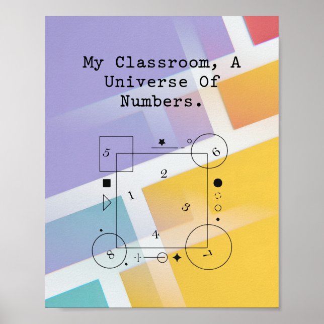 Affiche Classroom Universe of Numbers | Math World (Devant)