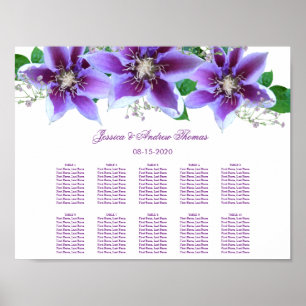 Affiche Classy Chic Clematis Mariage Sein Chart