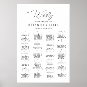 Affiche Classy Chic Minimaliste Alphabétique Graphique de