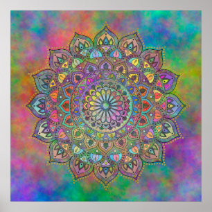 Affiche Classy Colorfully Mandala India Style 1